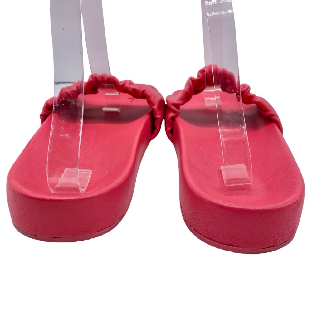J. Crew Womens Shoes Pacific Sandals 10 Pink Scrunchie Strap Slide Flat Casual - Picture 6 of 10